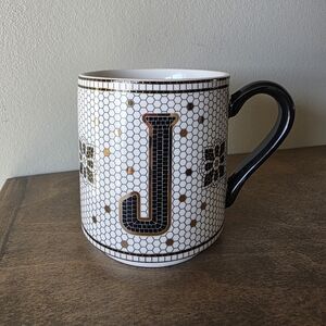Anthropologie "J" Bistro Mug